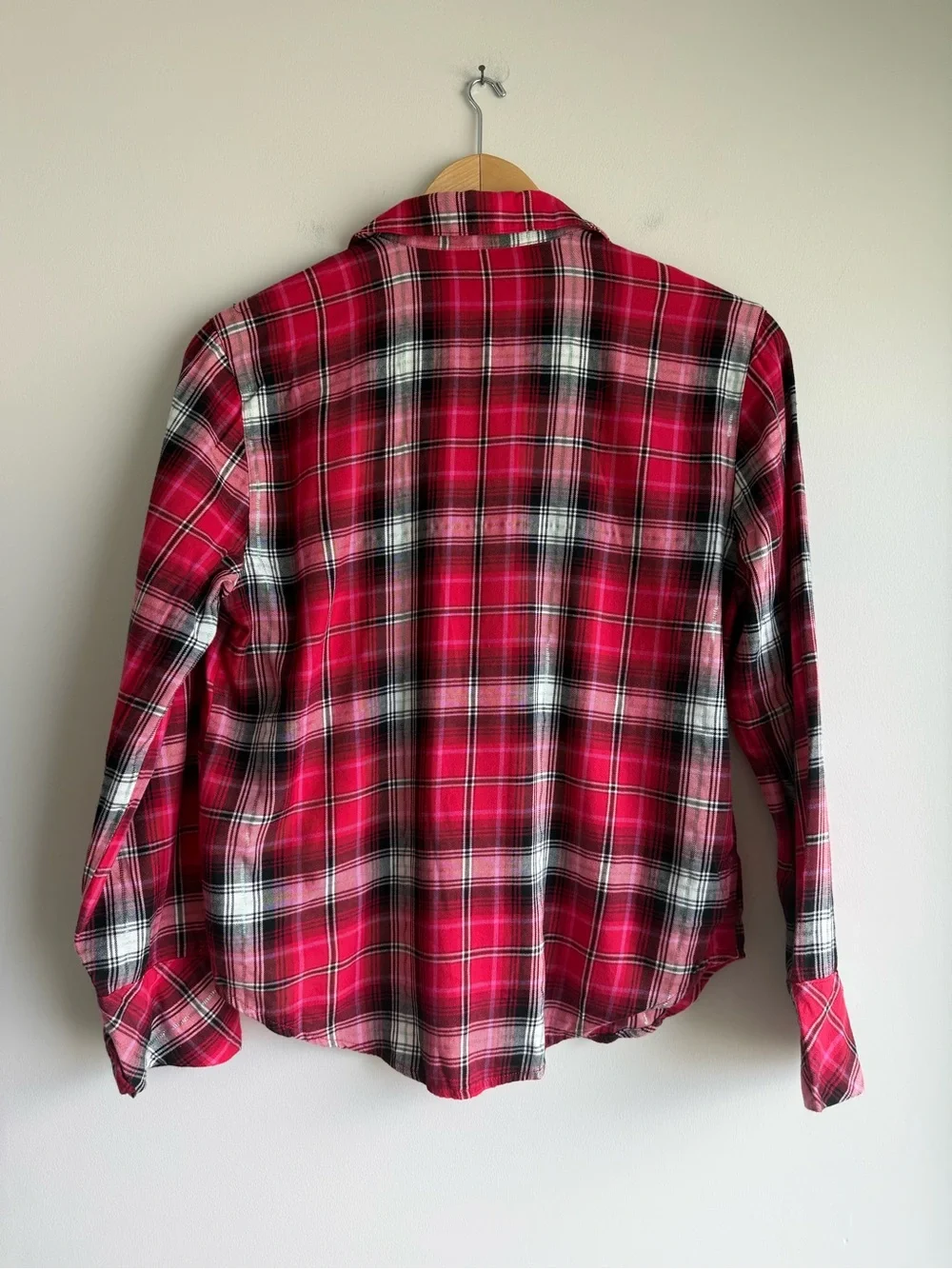 Victoria’s Secret Plaid Pajama Set XS Red Pink Button Up Pants